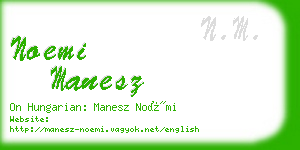 noemi manesz business card